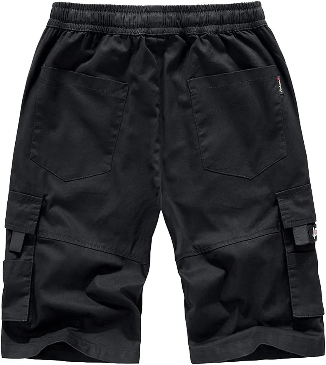 VtuAOL Men's Cargo Shorts Elastic Waist Casual Cotton Shorts with Multi Pockets