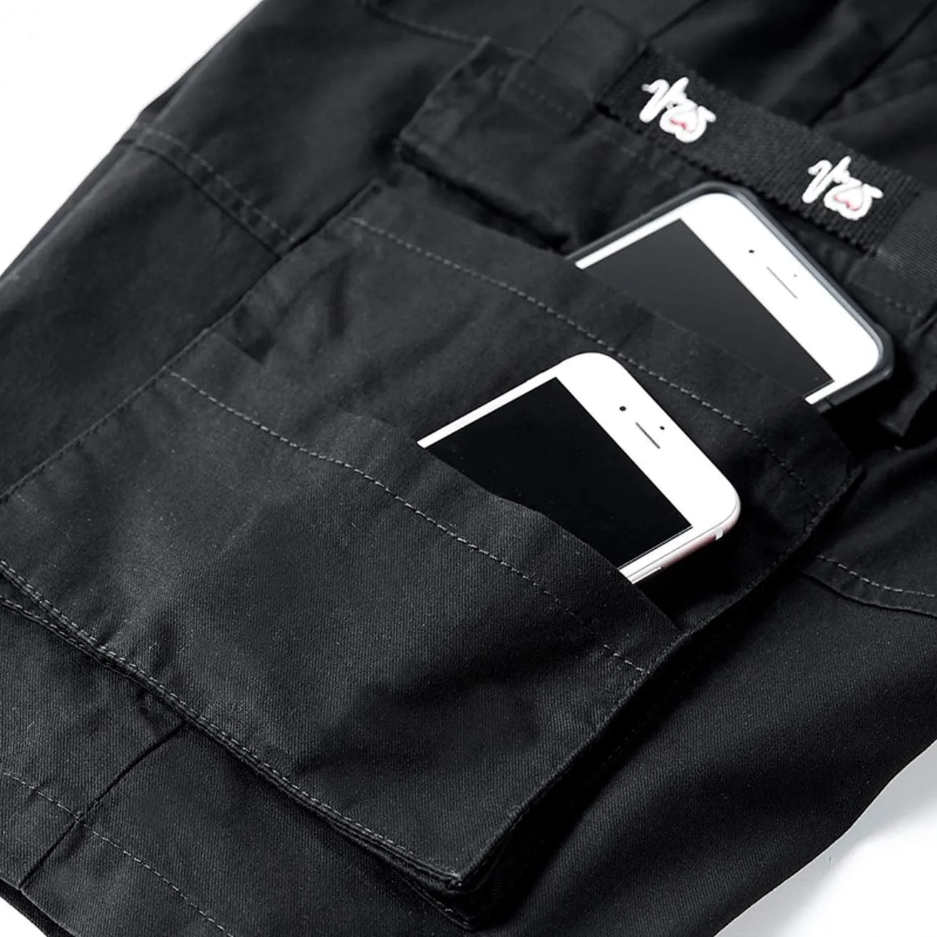 VtuAOL Men's Cargo Shorts Elastic Waist Casual Cotton Shorts with Multi Pockets