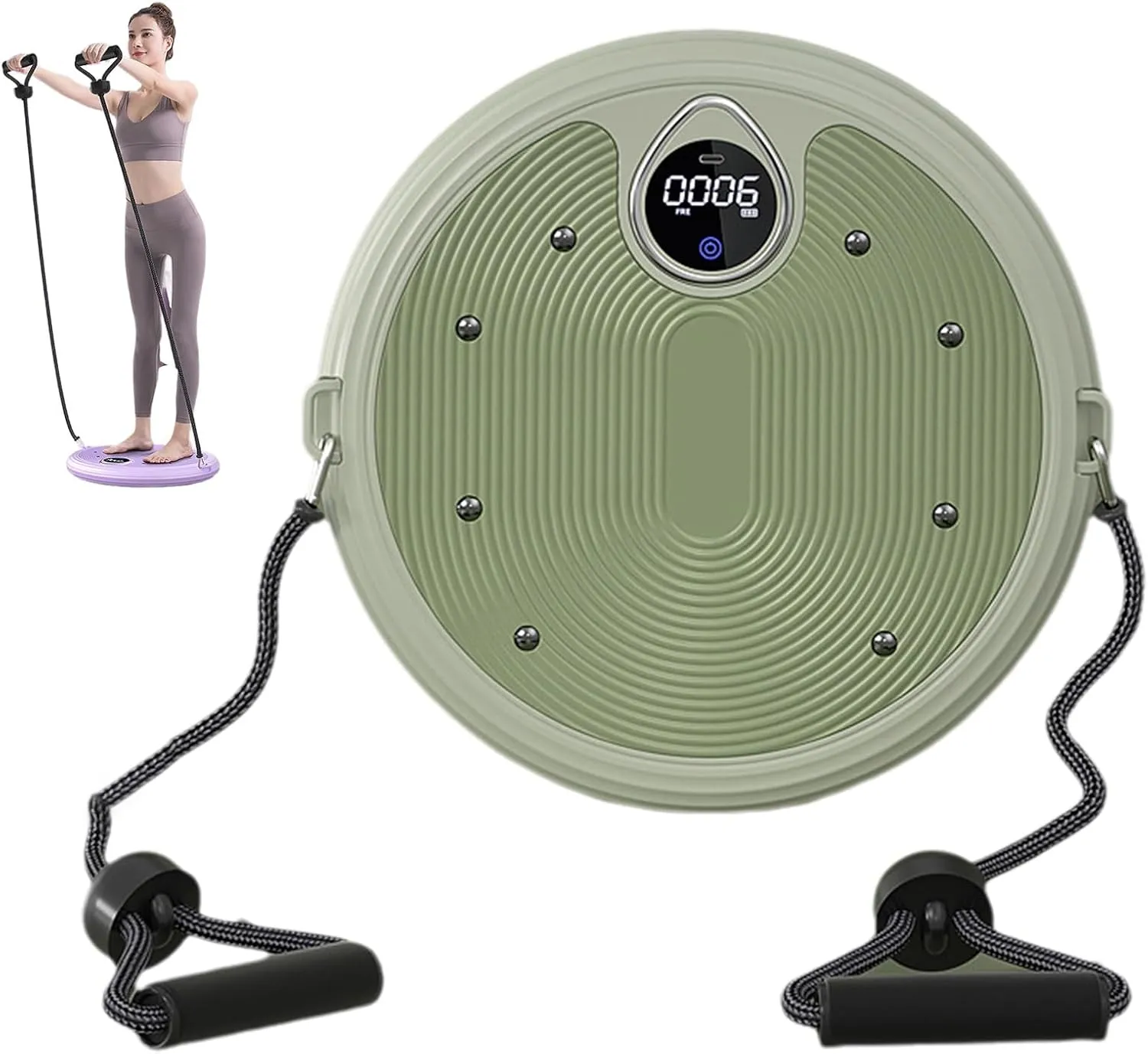 Waist sculptor twist Ab Twister Board 11.8x1.5in Exercise Waist Twisting Disc with 8 Magnets Fitness Twister Handles Trims Waist Slimming Balance Rotating Disc Planche a disque pour abdominaux(