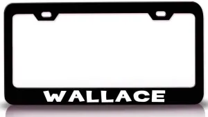 Wallace Male Name Metal Car SUV Truck License Plate Frame Bl t90