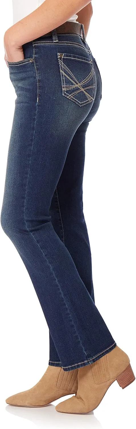 WallFlower Women's Legendary Slim Bootcut Mid-Rise Belted Insta Stretch Juniors Jeans (Standard and Plus)