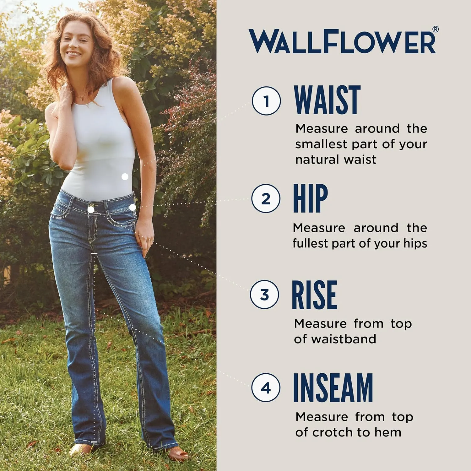 WallFlower Women's Legendary Slim Bootcut Mid-Rise Belted Insta Stretch Juniors Jeans (Standard and Plus)