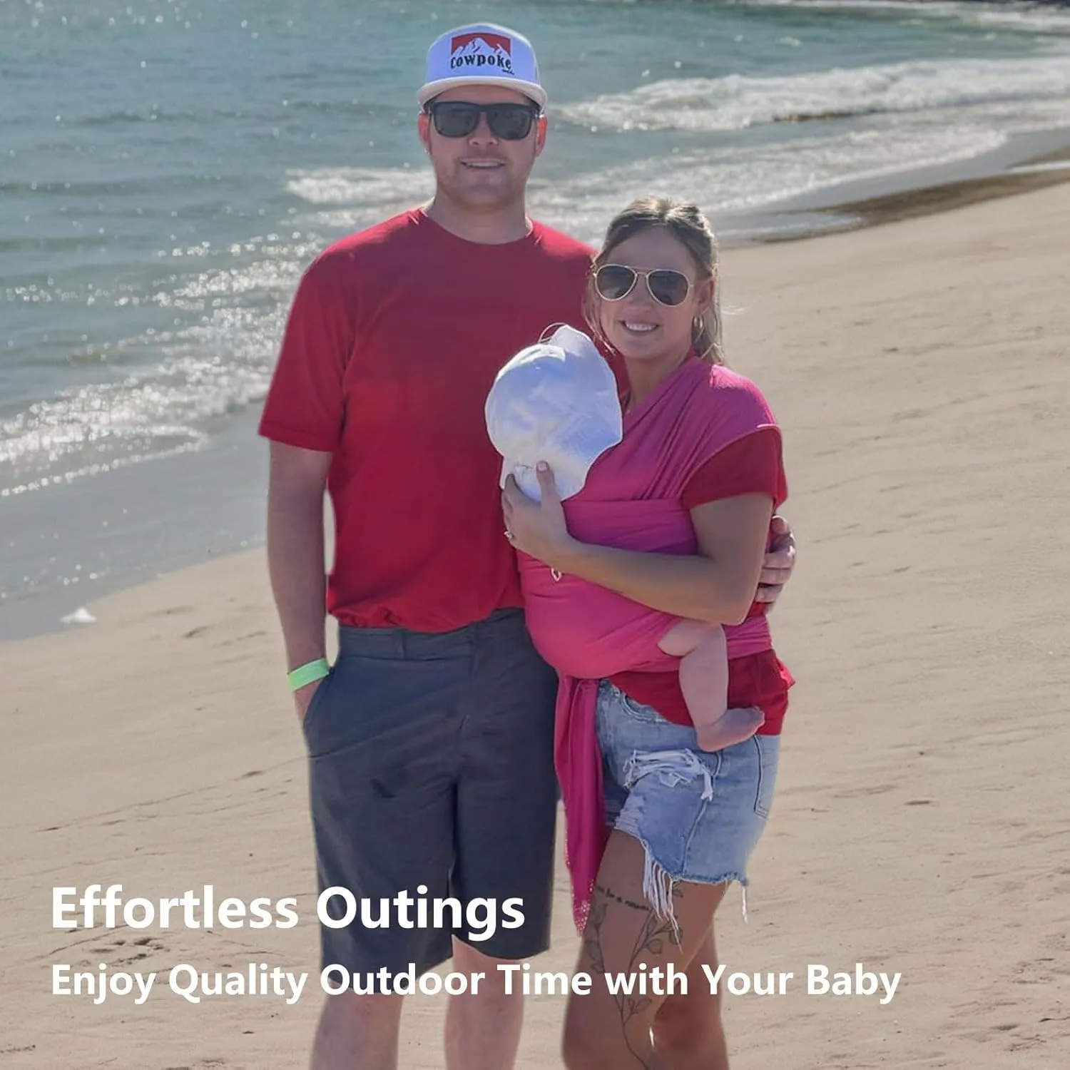 Water Baby Carrier, Baby Sling Carrier, Baby Wrap for Newborn, Infant, Toddler, Breathable Lightweight Stretch Mesh Water Sling, Nice for Summer, Pool, Beach, Swimming, Lakeblue