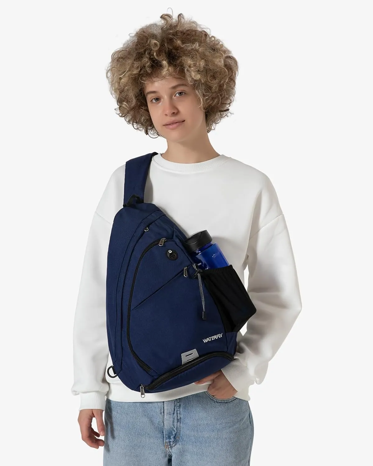 WATERFLY Sling Bag Crossbody Backpack: Over Shoulder Daypack Casual Cross Chest Side Pack