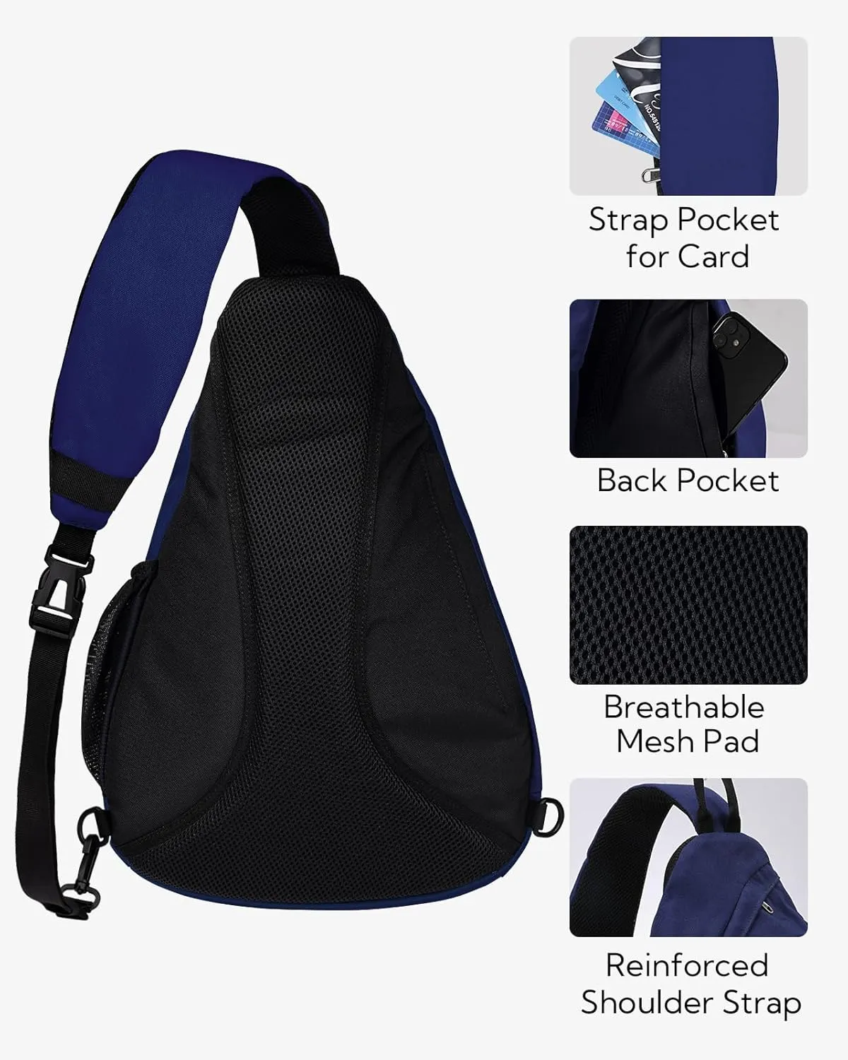WATERFLY Sling Bag Crossbody Backpack: Over Shoulder Daypack Casual Cross Chest Side Pack