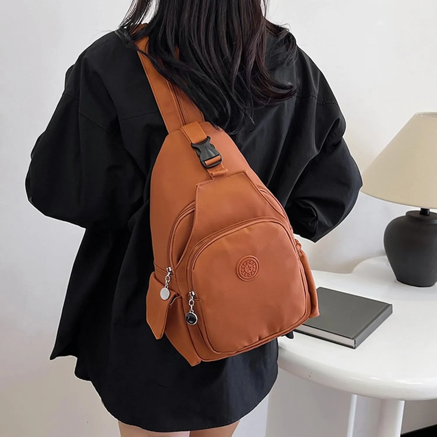 Waterproof Sling Backpack - Waterproof Sling Shoulder Bag For Men - Large Capacity Changeable Shoulder Bag For Hiking Sports With Pockets