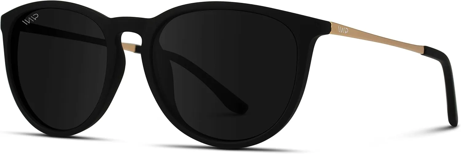 WearMe Pro Women's Round Sunglasses with Polarized UV Protection, Trendy Retro Designer Style