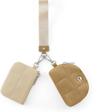 WESTBRONCO Puffer Crescent Shoulder Purse for Women, Mini Keychain Wristlet Wallets