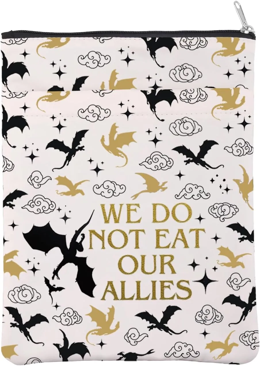 Wings Inspire Book Sleeve Dragon Rider Gift Basgaith Gift We Do Not Eat Our Allies Book Cover for Bookish (EatOurAlliesBS)