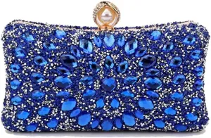 Women Clutches Purses Crystal Rhinestone Evening Handbag Shoulder Bag for Wedding Party with Chain