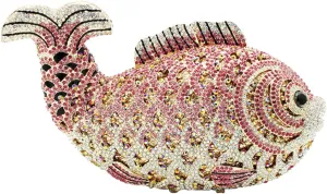 Women Evening-Bag Chain Wedding Ladies Clutch-Purse Diamond Luxury Handbag Rhinestone Fish