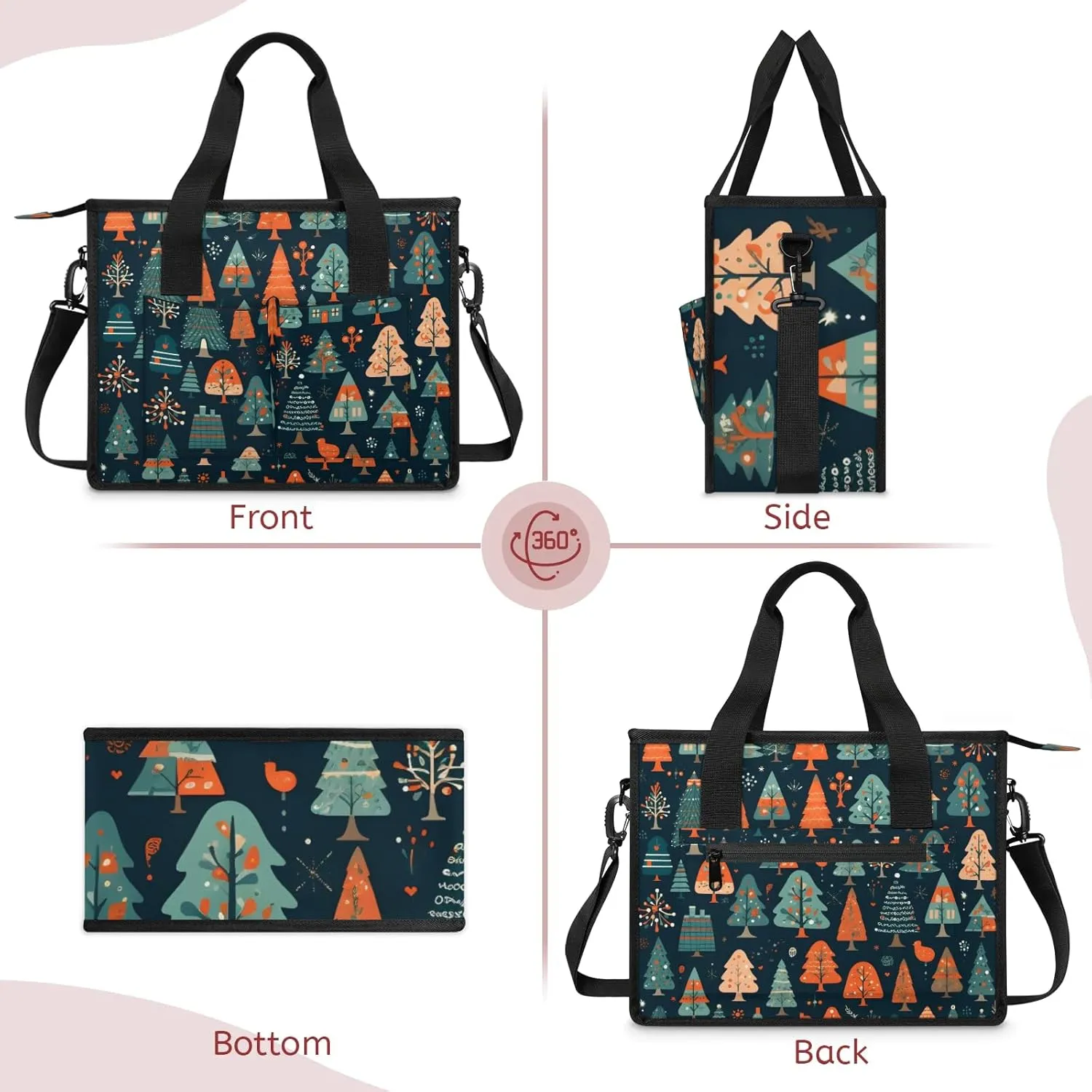 Women Fashion Tote Bag Wallet Shoulder Bags Set 3PCS Top Handle Satchel Purse Large Zippered Handbag Daily Use