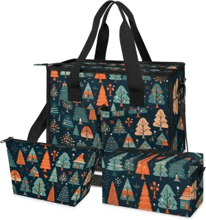 Women Fashion Tote Bag Wallet Shoulder Bags Set 3PCS Top Handle Satchel Purse Large Zippered Handbag Daily Use