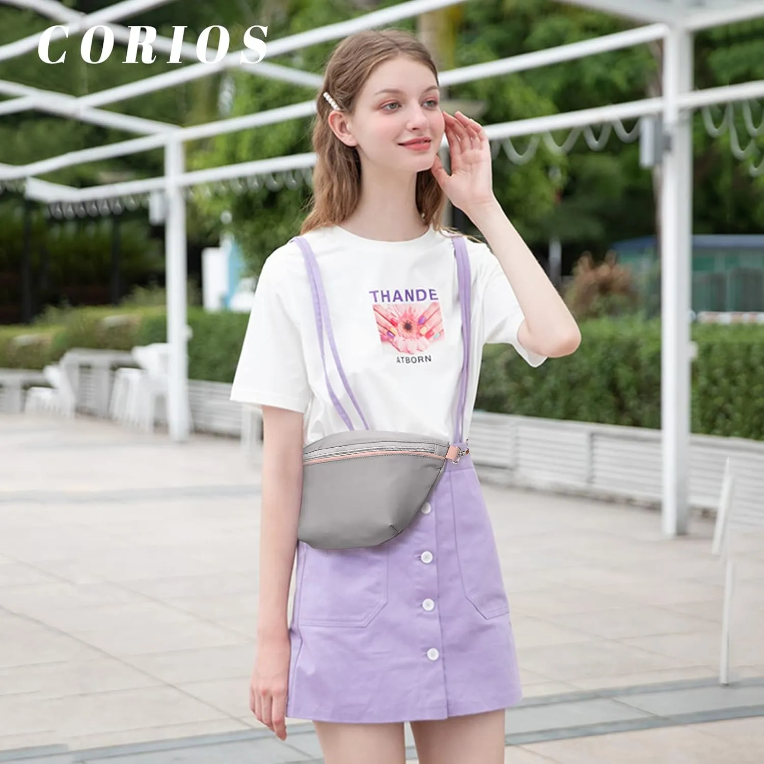 Women Shoulder Sling Bag Nylon Chest Purses Waterproof Lightweight Crossbody Bag