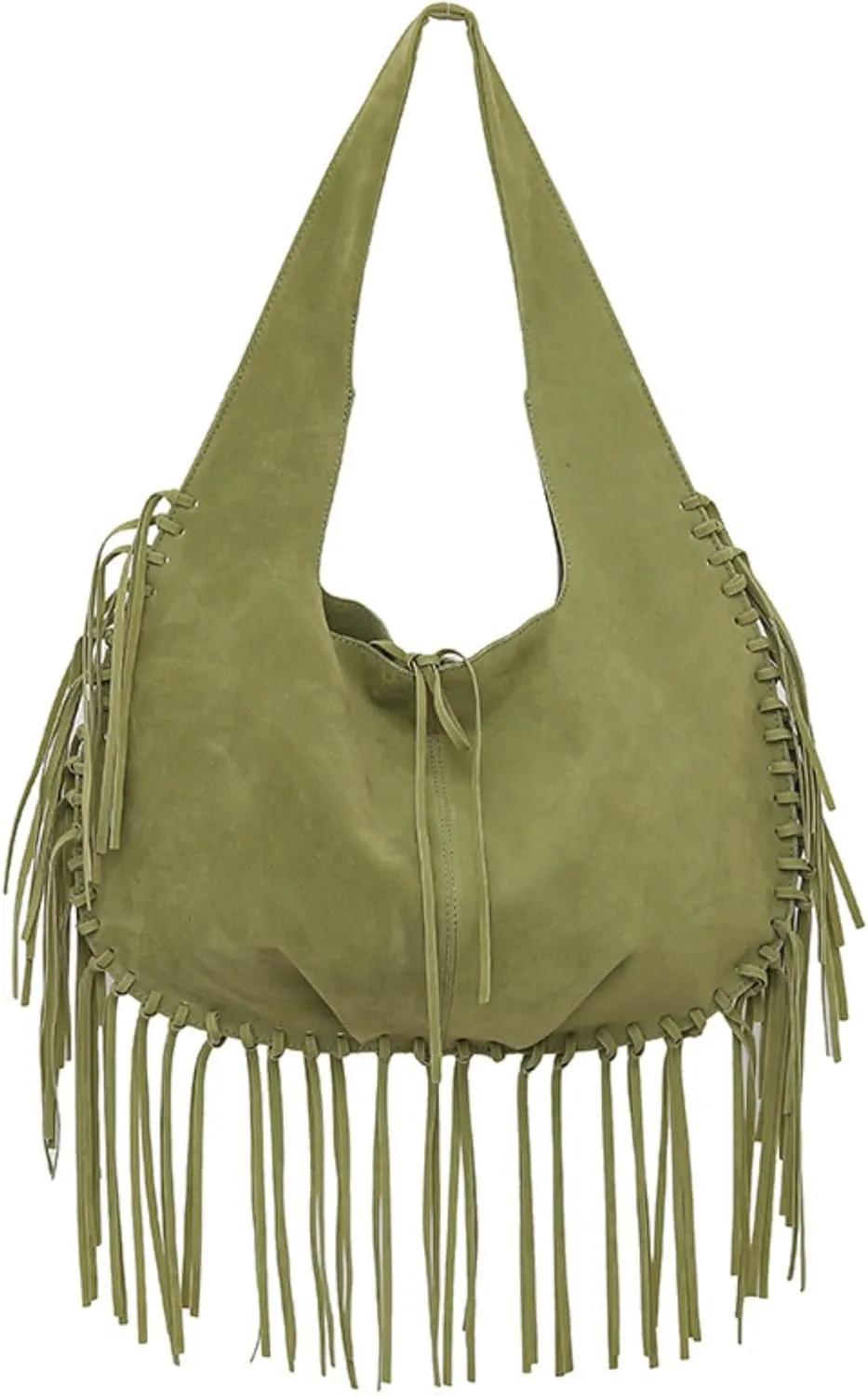 Women Vintage Suede Fringe Hobo Bag Tote Shoulder Bag Crossbody Bag and Hippie Western Cowgirl Purse Shoulder Bag