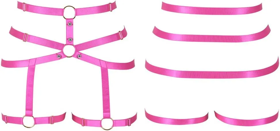 Women's Body Harness Punk Garter Leg Waist Dance Elastic Gothic Carnival Accessories