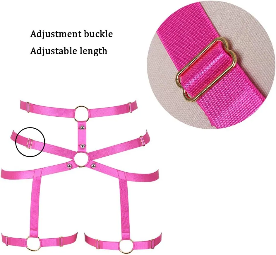 Women's Body Harness Punk Garter Leg Waist Dance Elastic Gothic Carnival Accessories
