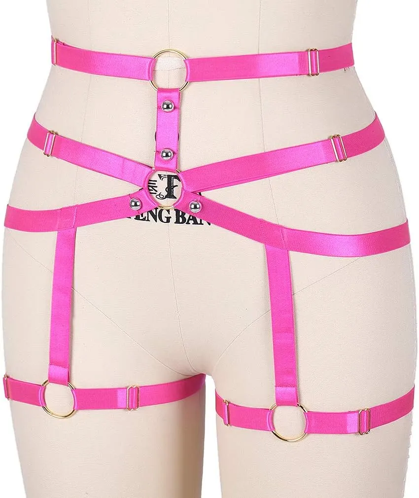 Women's Body Harness Punk Garter Leg Waist Dance Elastic Gothic Carnival Accessories