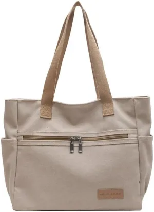 Women's Canvas Bag Versatile Shoulder Bag Tote Bag Simple Hobo Handbag