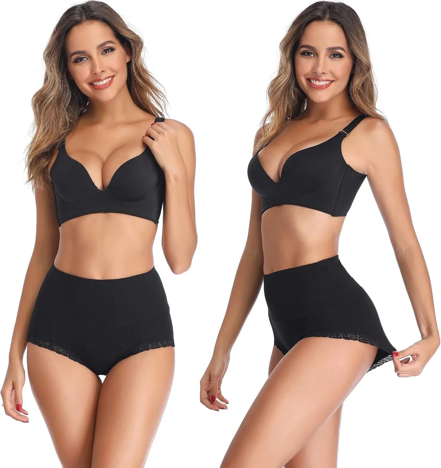 Women's Cotton Underwear,Ladies Soft Stretch Tummy Control Comfy No Muffin Panties Boyshorts