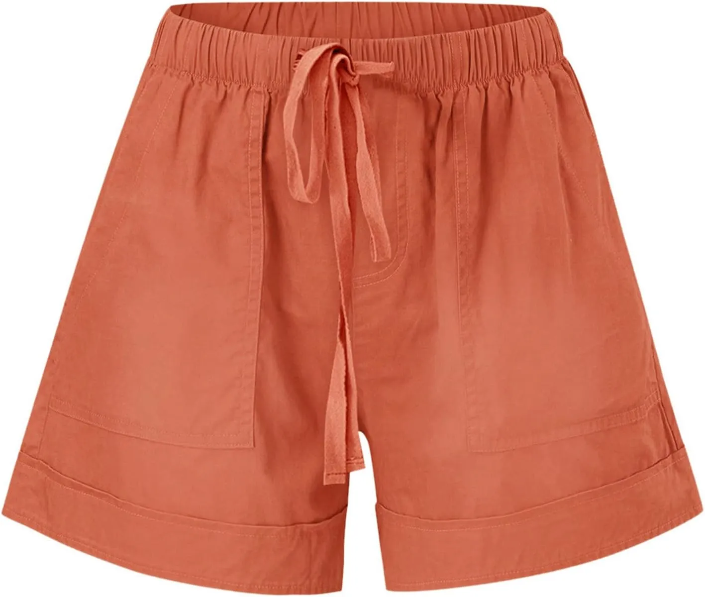Womens Drawstring Shorts Summer Elastic Waist Casual Lightweight with Pockets #45