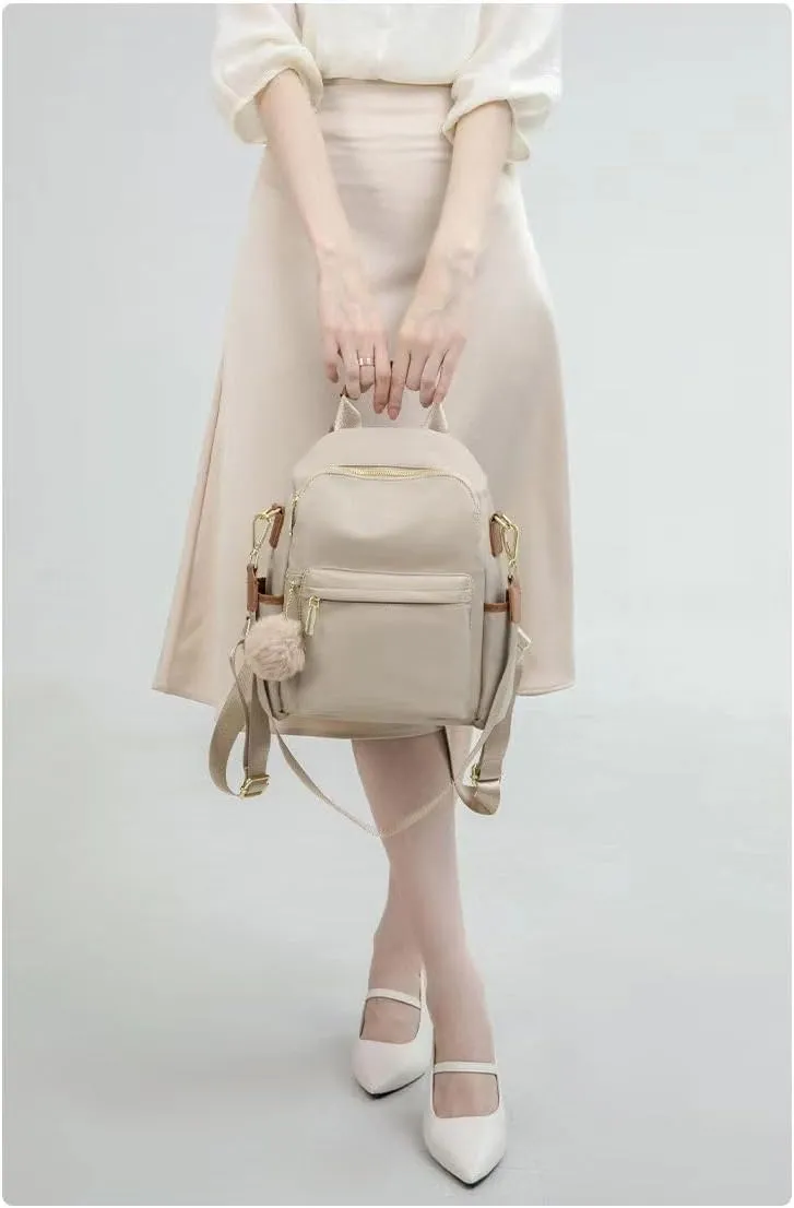 Women's Essential Mini Travel Backpack Fashion Hundreds of Charms Small Backpack Multi-functional Commuter Shoulder Bag