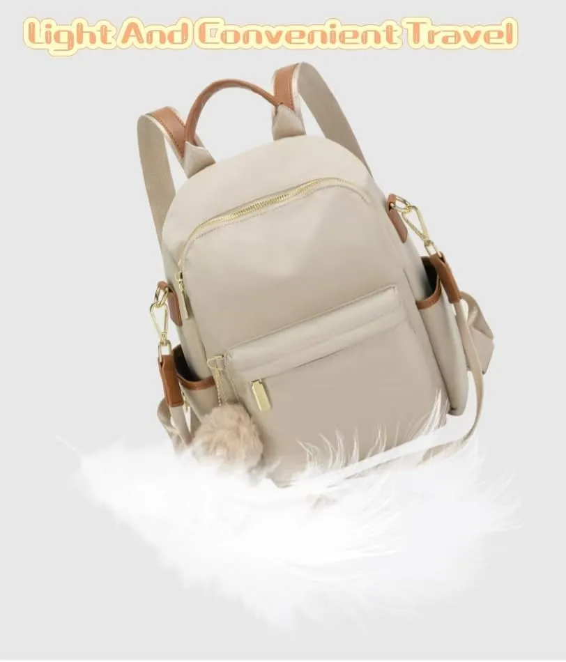 Women's Essential Mini Travel Backpack Fashion Hundreds of Charms Small Backpack Multi-functional Commuter Shoulder Bag