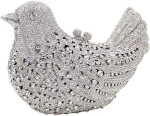 Womens Evening-Bag Chain Luxury-Handbag Rhinestone Wedding Ladies Clutch-Purse Bird