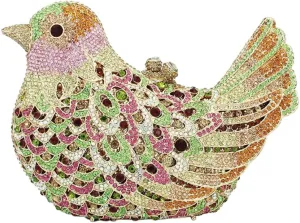 Womens Evening-Bag Chain Luxury-Handbag Rhinestone Wedding Ladies Clutch-Purse Bird