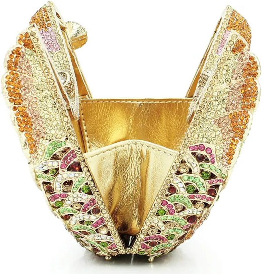 Womens Evening-Bag Chain Luxury-Handbag Rhinestone Wedding Ladies Clutch-Purse Bird