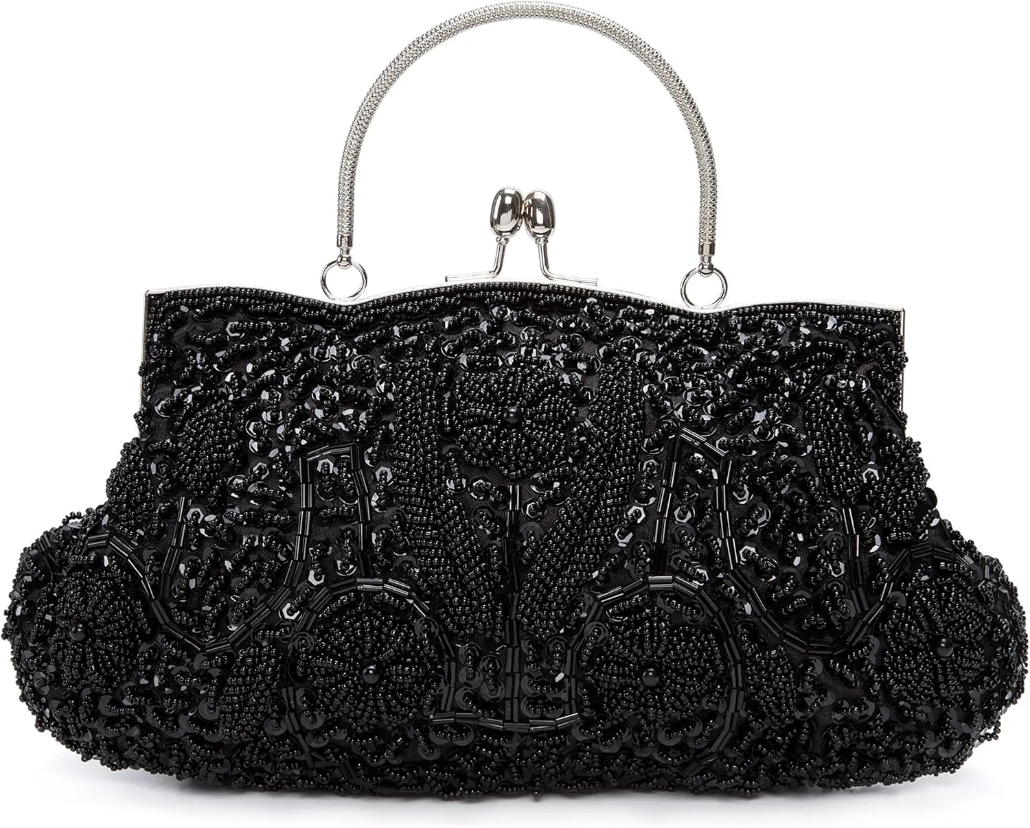 Women's Evening Handbags Vintage Beaded Sequin Design Clutch Purse for Wedding