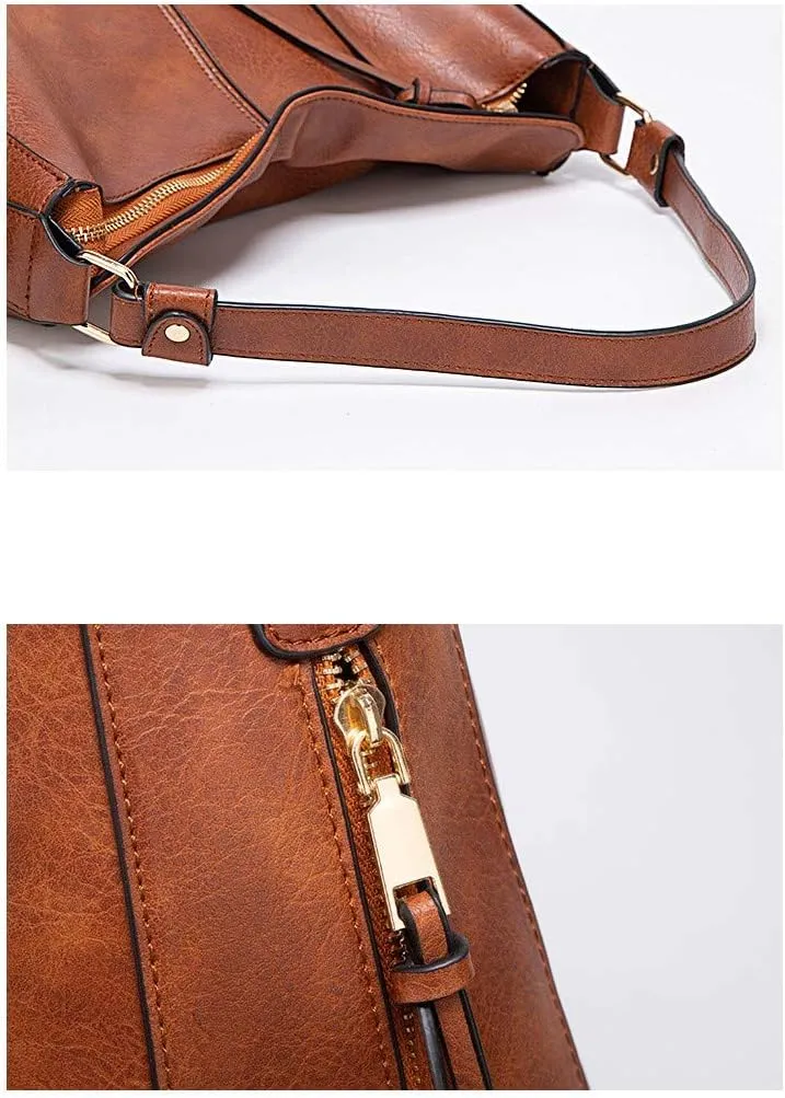 Women's Handbags Hobo Shoulder Bags Large Designer Ladies PU Leather Purse and Bag red