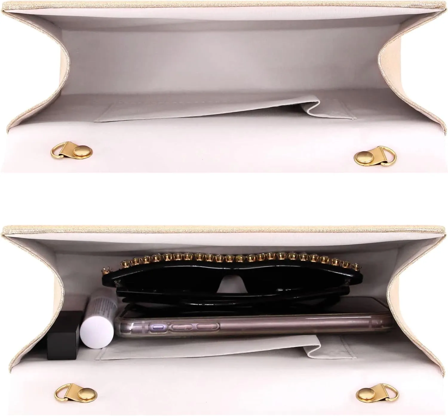 Women's Luxury Rhinestone Decor Shiny Evening Bag Party Clutches Wedding Purses Cocktail Prom Handbags