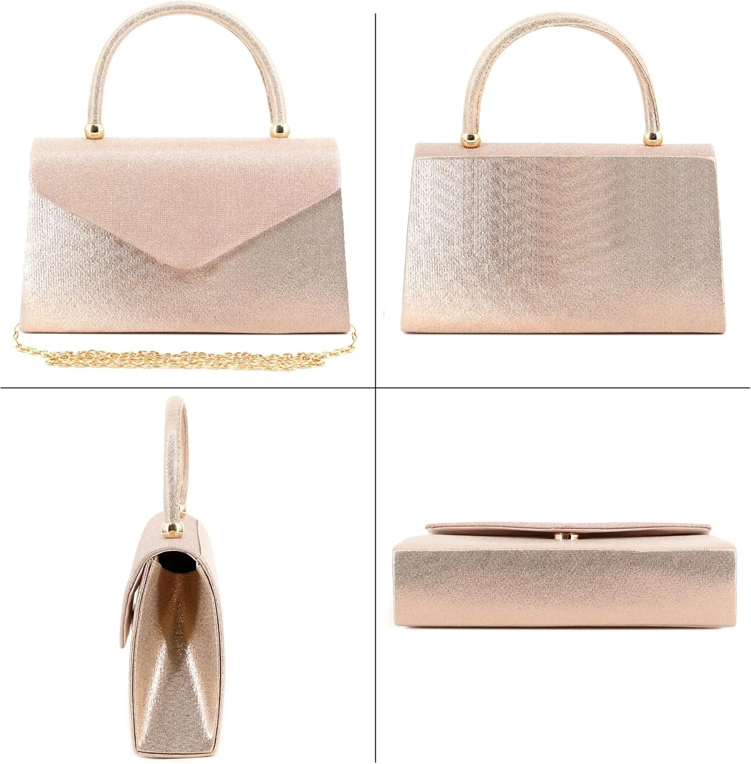 Women's Luxury Rhinestone Decor Shiny Evening Bag Party Clutches Wedding Purses Cocktail Prom Handbags