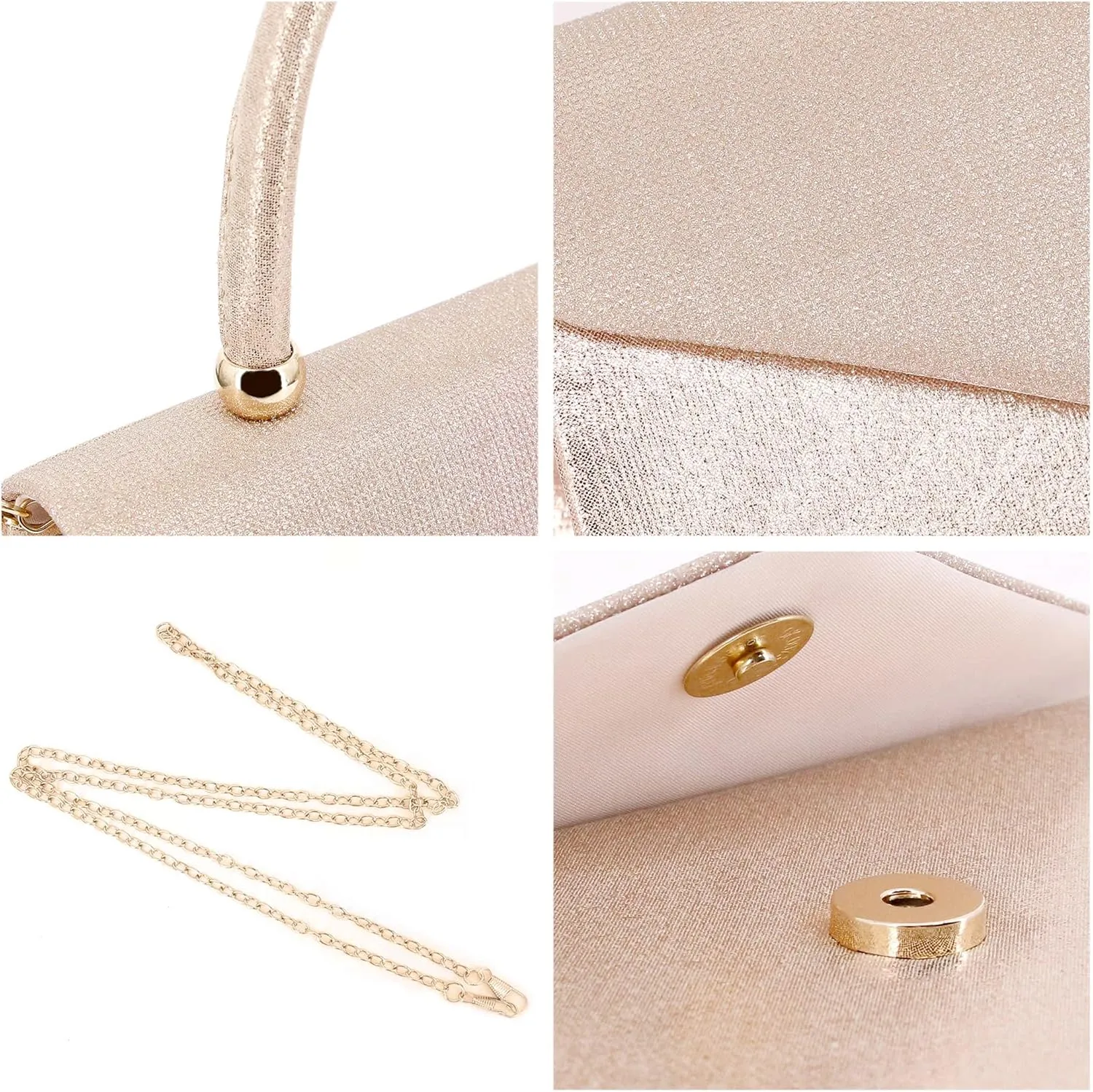Women's Luxury Rhinestone Decor Shiny Evening Bag Party Clutches Wedding Purses Cocktail Prom Handbags
