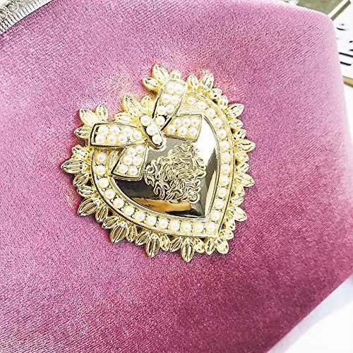 Women's Velvet Shell Crossbody Bag Demure Gold Chain Shoulder Purse Trendy Handbag Classy Designer Shoulder Bag