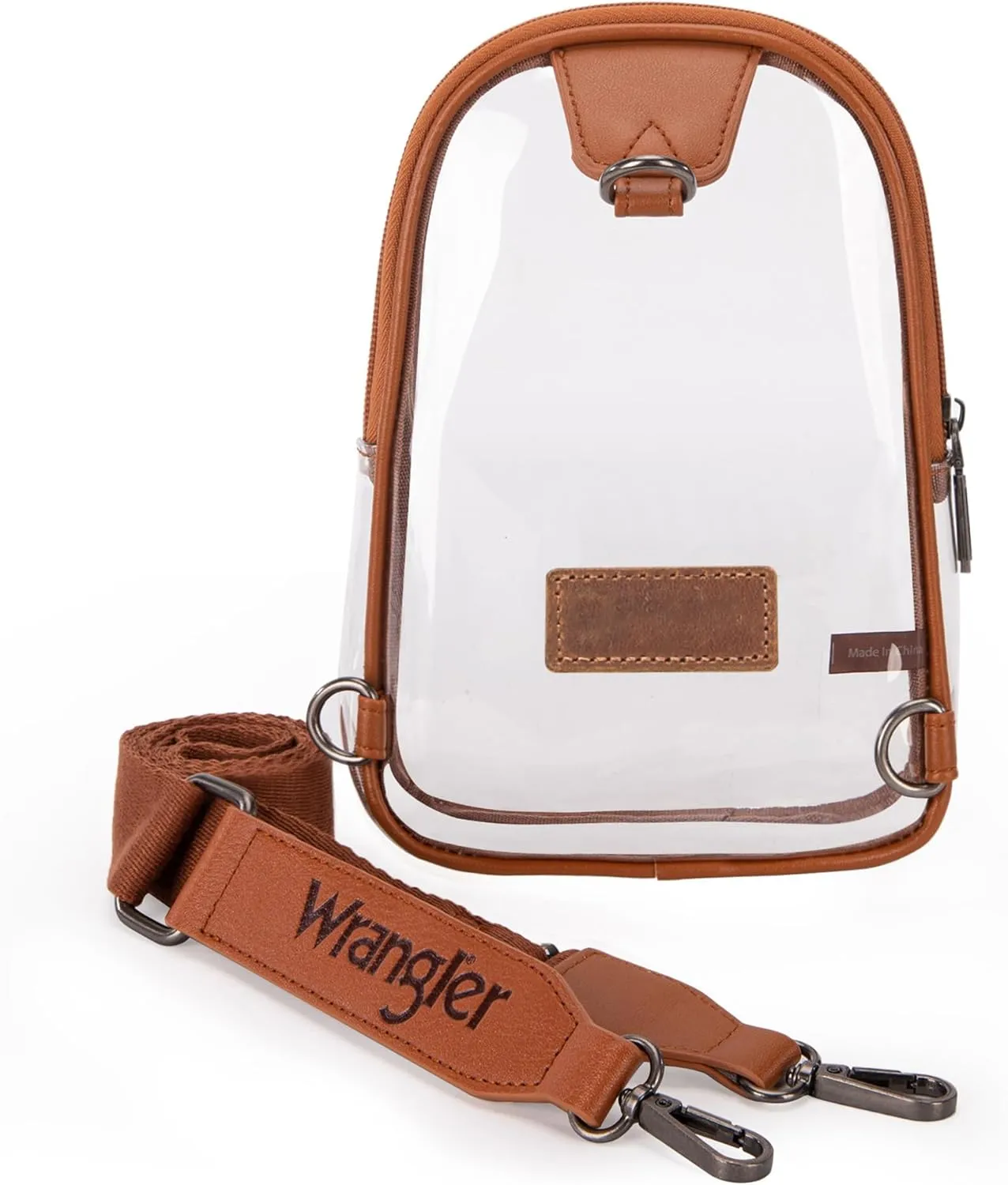 Wrangler Crossbody Clear Sling Bags for Women Stadium Approved Cross Body Purse for Sports Events Concerts