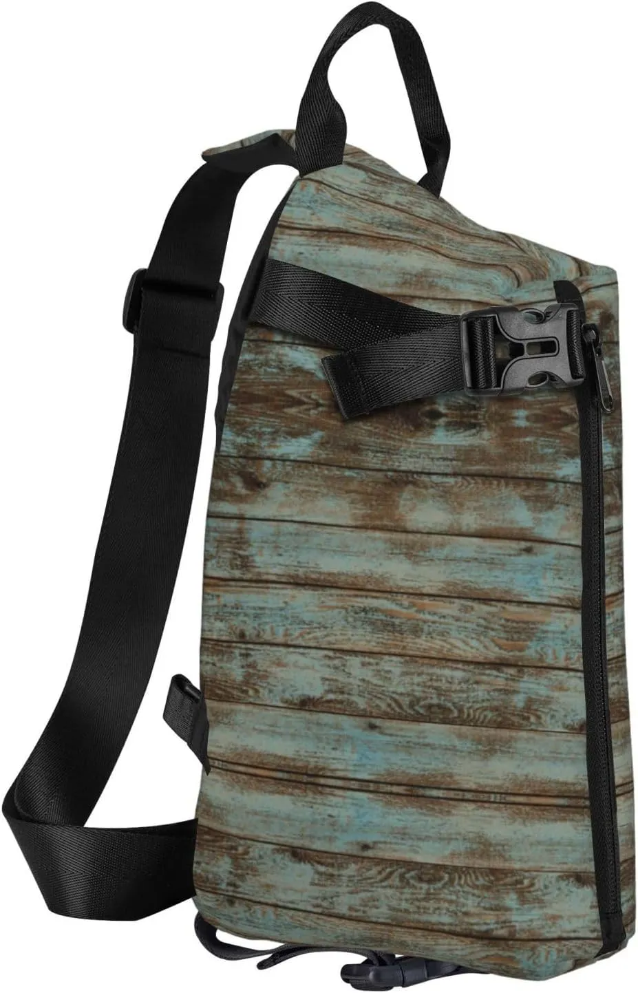 Wurton Hibiscus Flower Print Travel Crossbody Backpack Bag,Lightweight Sling Bag For Travel Unisex