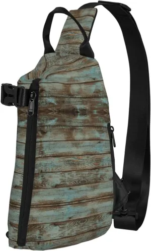 Wurton Hibiscus Flower Print Travel Crossbody Backpack Bag,Lightweight Sling Bag For Travel Unisex