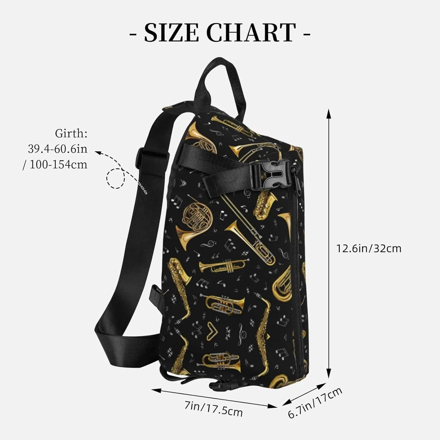 Wurton Hibiscus Flower Print Travel Crossbody Backpack Bag,Lightweight Sling Bag For Travel Unisex