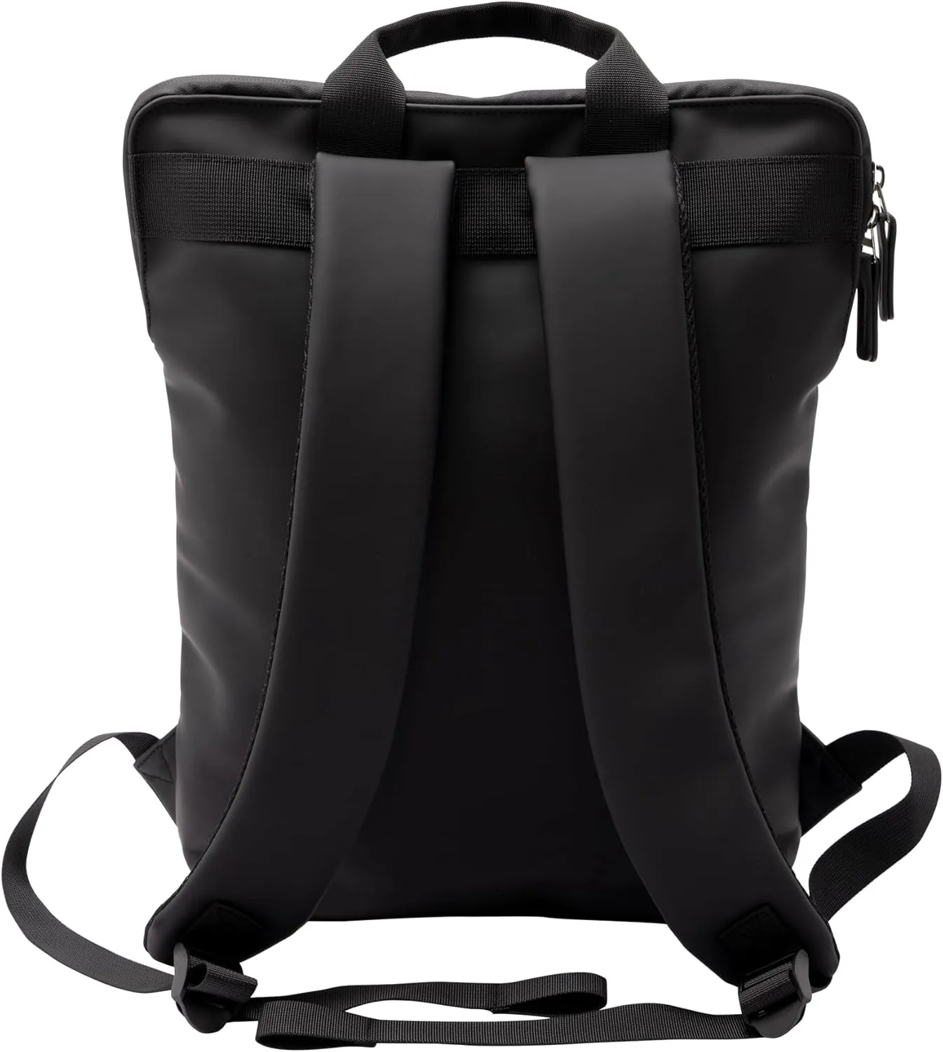 X RAY PU Leather Lightweight Laptop Backpack for Men and Women, Everyday Laptop Bag Capacity Adjustable 17L & Fits 15.6 Inch Screen, Black