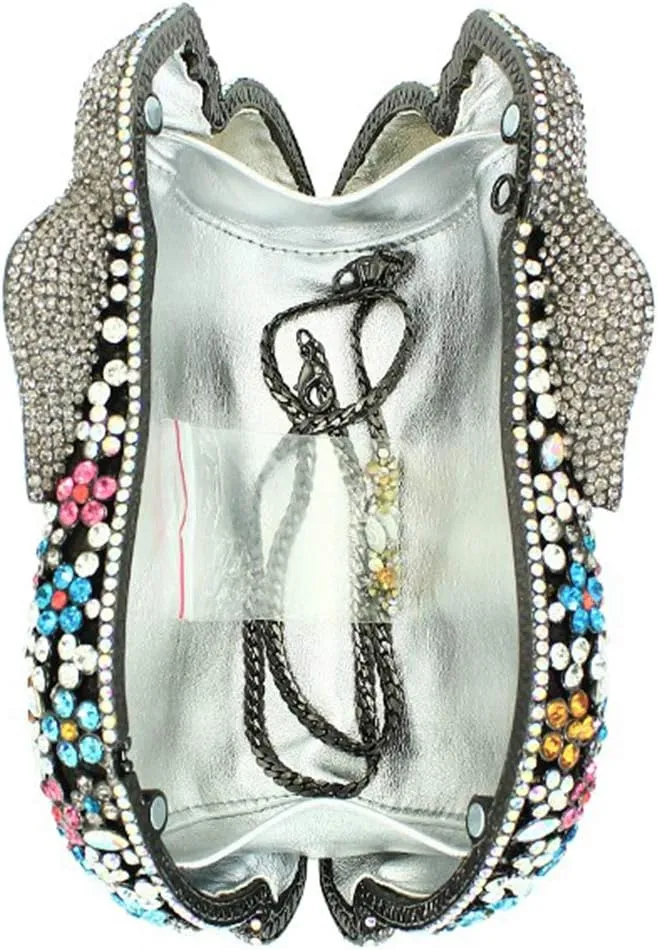 XXGJOALD-Womens Evening-Bag Chain Luxury Handbag Rhinestone Wedding Ladies Clutch-Purse Multi Rabbit