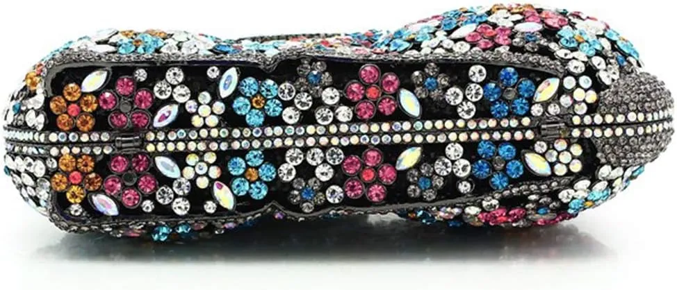 XXGJOALD-Womens Evening-Bag Chain Luxury Handbag Rhinestone Wedding Ladies Clutch-Purse Multi Rabbit