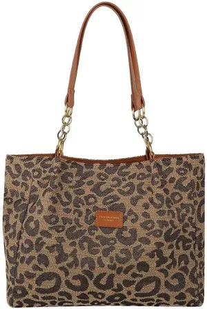 y2k Cheetah Handbags for Women, Fashion Tote Shoulder Bag Leopard Print Purse Ladies Chic Shoulder Bags Handbag Bag (brown)