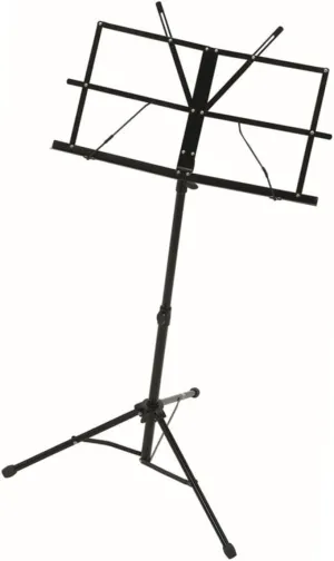 YARNOW Adjustable Folding Music Stand with Case Lightweight Compact Design for Instruments Black for Travel with Carrying Bag