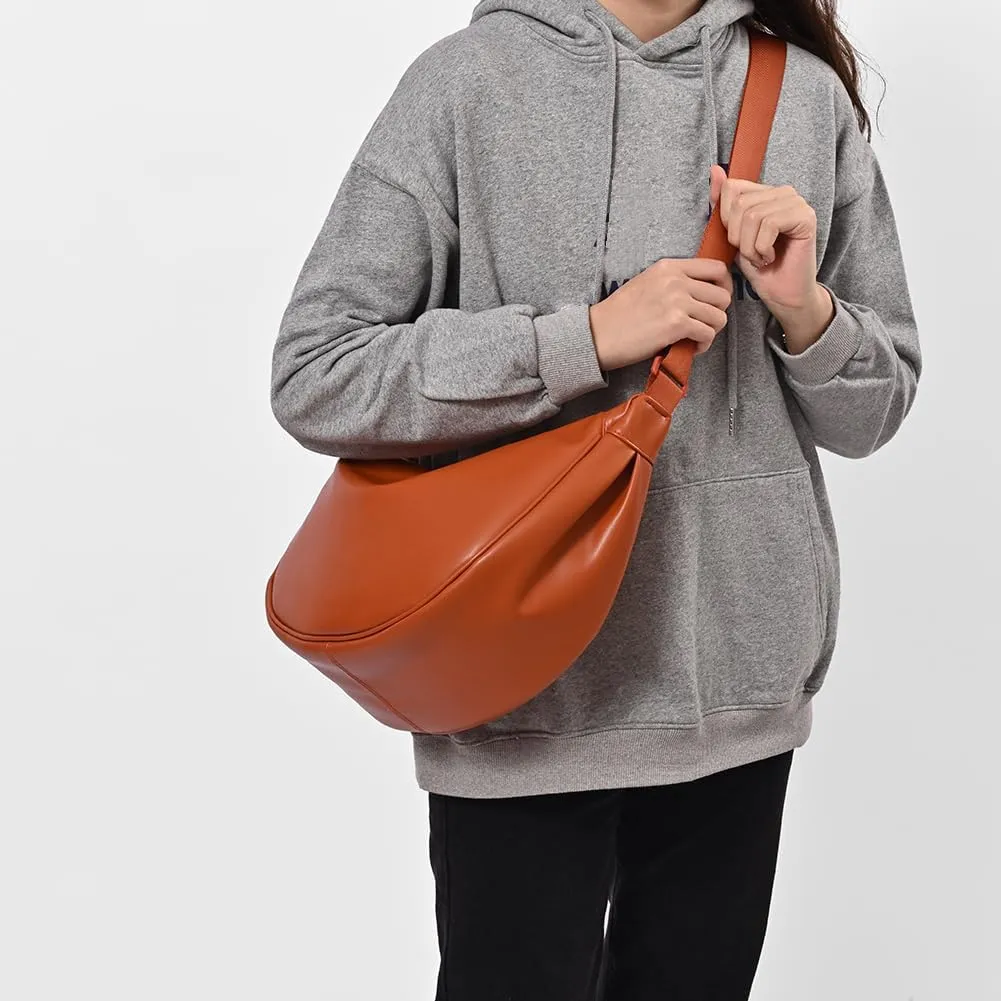 YFGBCX Crescent Bag Crossbody Purses for Women Hobo Bag Crossbody Sling Bag Faux Leather Shoulder Crescent Purse