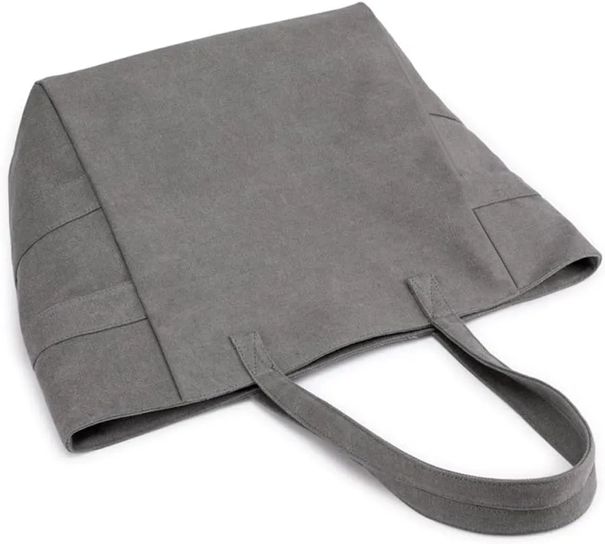 Yohora Canvas Shoulder Bag Large Capacity Cloth Hobo Handbag Tote Bag Retro Reusable Satchel Commuter Purse for Women Work