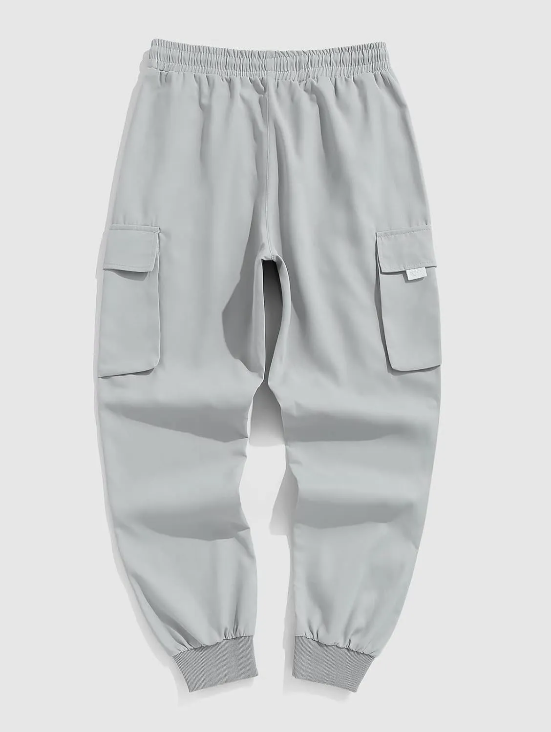 ZAFUL Men's Streetwear Cargo Pants with Flap Pockets & Drawstring Elastic Waist - Casual & Techwear Joggers