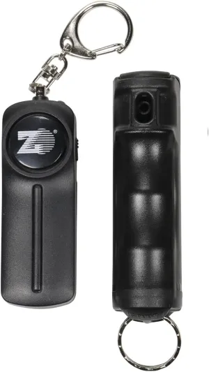 Zarc VEXOR Safety Kit Black Pepper Spray Police Strength with Black Self Defense Safety 130db Siren-Alarm with LED Light