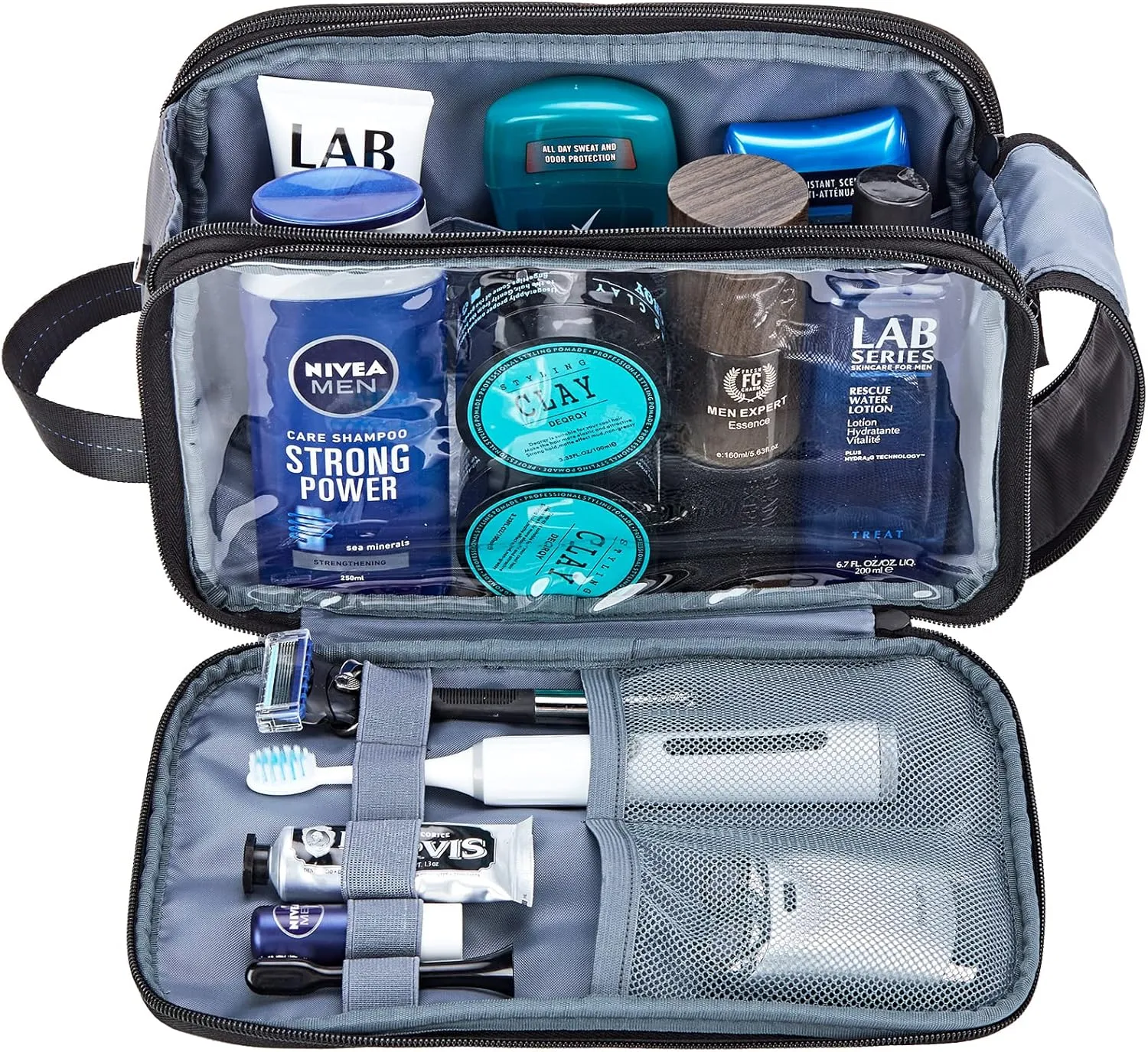 ZEEMO Toiletry Bag for Men, Water-resistant and Leak-Proof Dopp Kit with Large Capacity for Toiletries